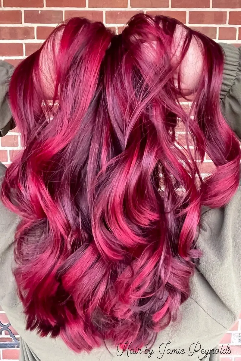 dark pink hair