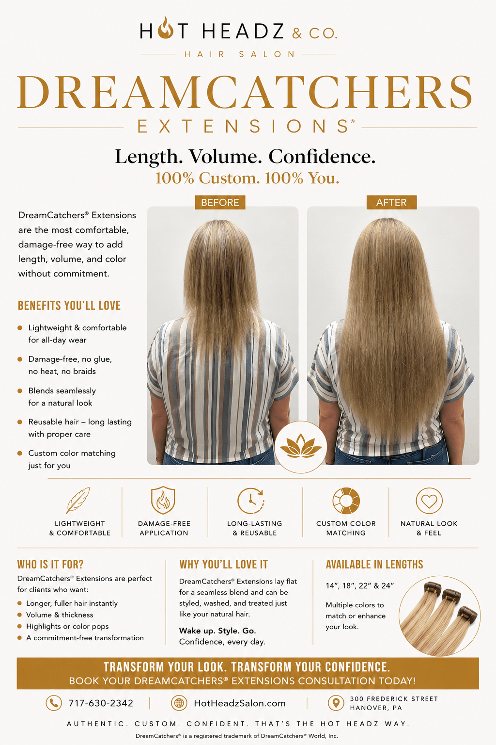 DreamCatchers hair extensions promotion at Hot Headz and Co.